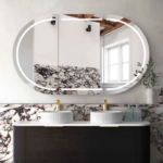 LED Bondi 1500x900 Black Oak Shaving Cabinet