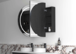 LED Bondi 1500x900 Black Oak Shaving Cabinet - Image 4