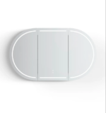 LED Bondi 1500x900 Black Oak Shaving Cabinet - Image 5