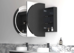 LED Bondi 1800x900 Black Oak Shaving Cabinet - Image 3