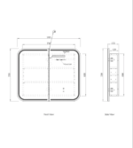 LED Newport White Shaving Cabinet - Premium Edition - Image 8