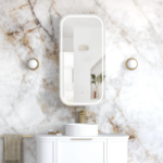 LED Newport  White Shaving Cabinet - Premium Edition