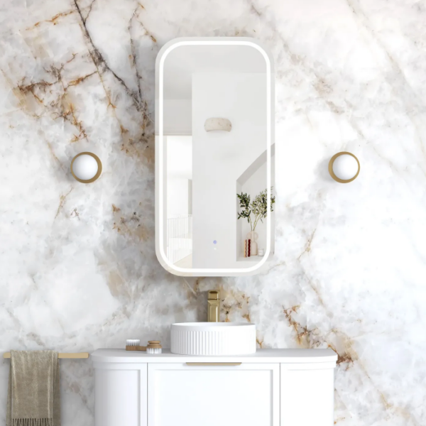 LED Newport  White Shaving Cabinet - Premium Edition