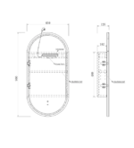 LED Noosa 900(H)x450(W) Shaving Cabinet - Premium Edition - Image 14