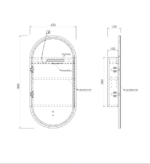 LED Noosa 900(H)x450(W) Shaving Cabinet - Premium Edition - Image 7