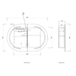 LED Bondi 900(W)x600(H)  Shaving Cabinet - Premium Edition - Image 8