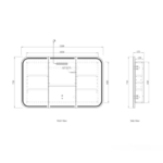 LED Newport 1200(W)x750(H)  Shaving Cabinet - Premium Edition - Image 13