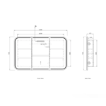 LED Newport 1200(W)x750(H)  Shaving Cabinet - Premium Edition - Image 6