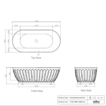 Attica Kensington 1700 Gloss White Bath - Image 4