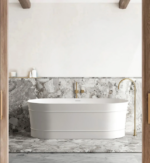 Attica Bondi 1500 Matte White Bath with Overflow