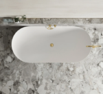 Attica Bondi 1500 Matte White Bath with Overflow - Image 4
