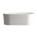 Attica Bondi 1500 Matte White Bath with Overflow - Image 3