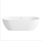 Attica Manolo 1700 Matte White Bath with Overflow