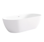 Attica Manolo 1700 Matte White Bath with Overflow - Image 4