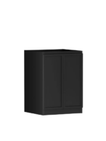 Hampshire Black Base Laundry Cabinet with Stone Top and Sink 1300x600x900 - Image 4