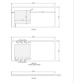 Hampshire Black Base Laundry Cabinet with Stone Top and Sink 1300x600x900 - Image 7