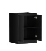 Hampshire Black Base Laundry Cabinet with Stone Top and Sink 1060x600x900 - Image 3