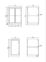 Hampshire Black Base Laundry Cabinet with Stone Top and Sink 1060x600x900 - Image 9