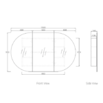 Bondi 1500x900 Woodland Oak Shaving Cabinet - Image 10