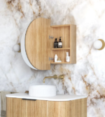 Bondi 900x600 Natural Oak Shaving Cabinet - Image 8