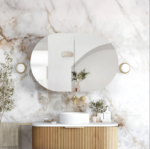 Bondi 900x600 Natural Oak Shaving Cabinet