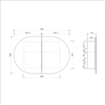 Bondi 900x600 Natural Oak Shaving Cabinet - Image 11