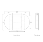 Bondi 1200x750 Shaving Cabinet - Image 7