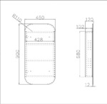 Newport 900x450  Shaving Cabinet - Image 8