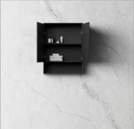 Marlo 600x800 Matte Black Shaving Cabinet - Image 3