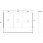 Byron 1200x800 Shaving Cabinet - Image 10