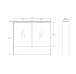 Marlo 900x800 Shaving Cabinet - Image 4