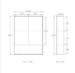 Byron 600x800 Shaving Cabinet - Image 7