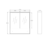 Byron 750x800 Shaving Cabinet - Image 12