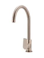 Round Gooseneck Kitchen Mixer Tap with Paddle Handle - Image 22