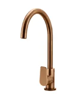 Round Gooseneck Kitchen Mixer Tap with Paddle Handle - Image 5