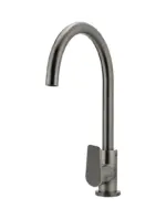 Round Gooseneck Kitchen Mixer Tap with Paddle Handle - Image 19