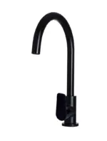 Round Gooseneck Kitchen Mixer Tap with Paddle Handle - Image 29