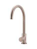 Round Gooseneck Kitchen Mixer Tap with Pinless Handle - Image 40