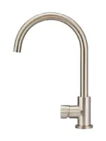 Round Gooseneck Kitchen Mixer Tap with Pinless Handle - Image 39