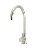 Round Gooseneck Kitchen Mixer Tap with Pinless Handle - Image 20