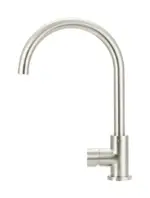 Round Gooseneck Kitchen Mixer Tap with Pinless Handle - Image 19