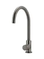 Round Gooseneck Kitchen Mixer Tap with Pinless Handle - Image 29