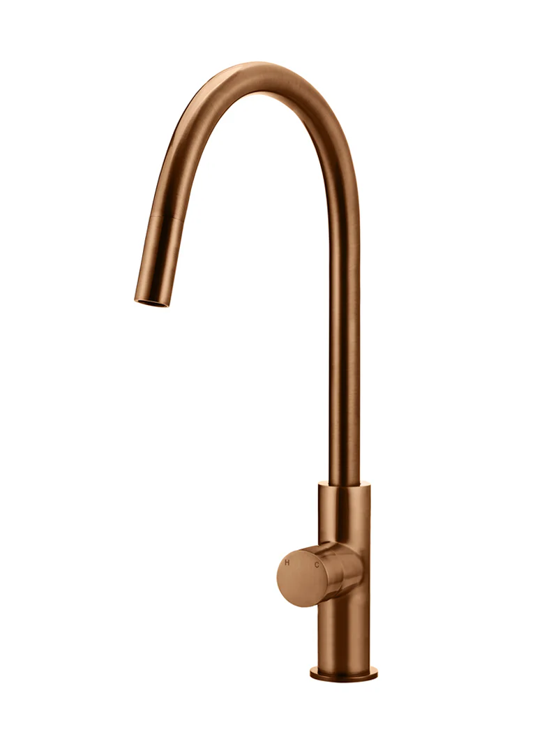 Round Pinless Piccola Pull Out Kitchen Mixer Tap - Image 5